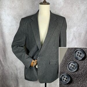 Circle S Blazer Jacket Men 46L Gray Western Yoke Cowboy Ranch Sport Coat